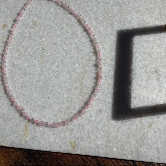 Rose Quartz Choker - Picture 4 of 7